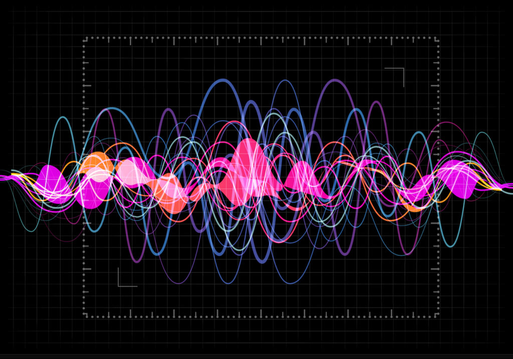 stock image of wavelengths